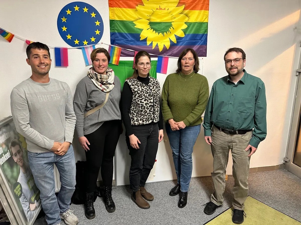 Foto: Der erste Vorstand des Ortsverbandes BÜNDNIS 90/DIE GRÜNEN Datteln bei der Gruendung