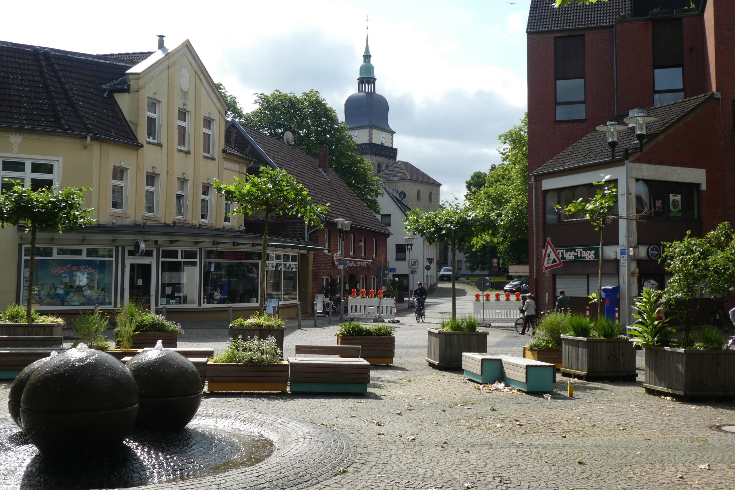 Blick auf den Tigg in der Dattelner Innenstadt
