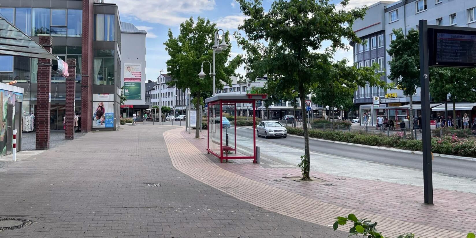 Straßenszene in Datteln zum Thema Fußverkehrs-Check